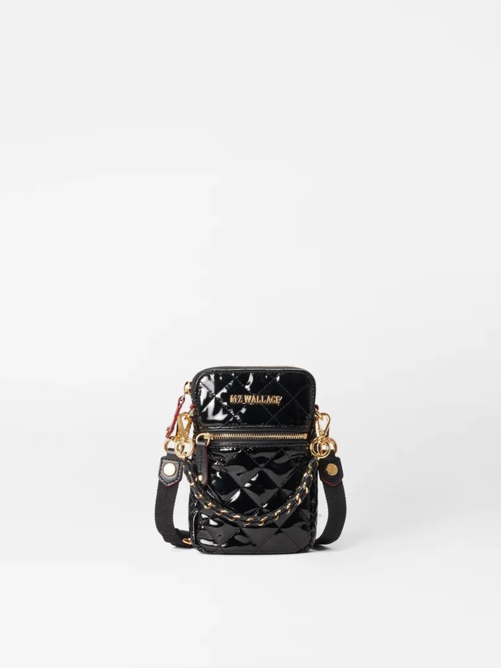 MZ WALLACE LARGE MICRO CROSBY - BLACK LACQUER